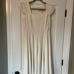 Gal Meets Glam midi cream dress with pockets size 4
